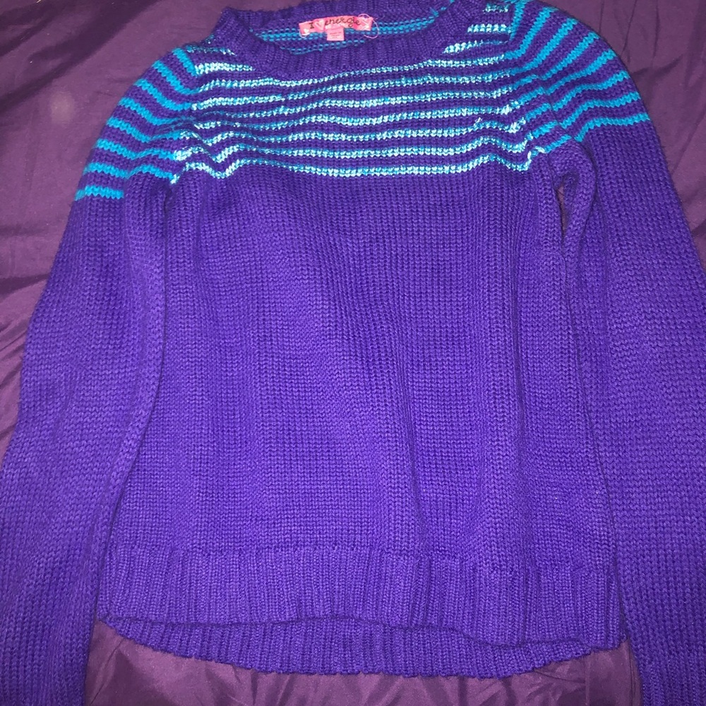 Multiple-Colored Sweater (Purple&Blue)